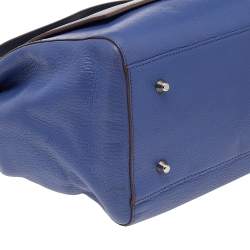Pre Owned Anya Hindmarch Blue Leather Bathurst Top Handle Bag 