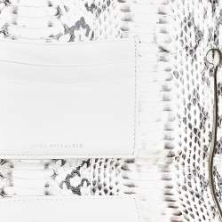 Pre Owned Anya Hindmarch Beige/Brown Snakeskin and Leather Luce Clutch