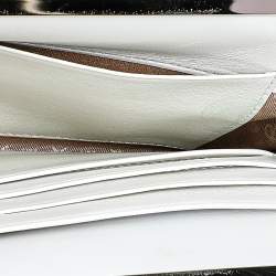 Pre Owned Anya Hindmarch Beige/Brown Snakeskin and Leather Luce Clutch