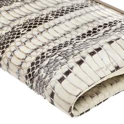 Pre Owned Anya Hindmarch Beige/Brown Snakeskin and Leather Luce Clutch