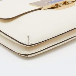 Pre Owned Anya Hindmarch White Leather Jackson Shoulder Bag