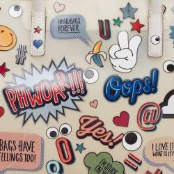 Pre Owned Anya Hindmarch Multicolour PVC and Leather Ebury Maxi Ii Allover Wink Stickers Tote