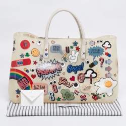 Pre Owned Anya Hindmarch Multicolour PVC and Leather Ebury Maxi Ii Allover Wink Stickers Tote
