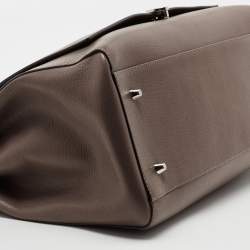 Pre Owned Anya Hindmarch Brown/Beige Leather Bathurst Top Handle Bag