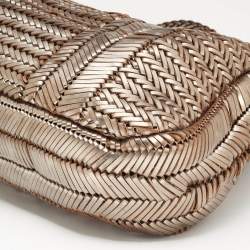 Pre Owned Anya Hindmarch Metallic Woven Leather Hobo