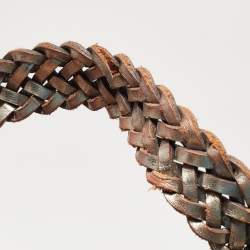 Pre Owned Anya Hindmarch Metallic Woven Leather Hobo