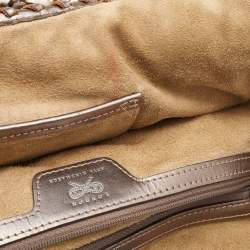 Pre Owned Anya Hindmarch Metallic Woven Leather Hobo