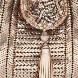 Pre Owned Anya Hindmarch Metallic Woven Leather Hobo
