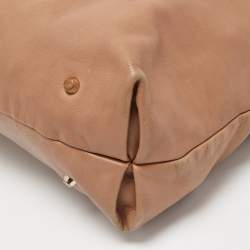 Pre Owned Anya Hindmarch Beige Leather and Stingray Embossed Tassel Zip Tote