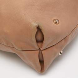 Pre Owned Anya Hindmarch Beige Leather and Stingray Embossed Tassel Zip Tote