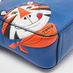 Pre Owned Anya Hindmarch Blue Leather Tony the Tiger Frosties Crossbody Bag