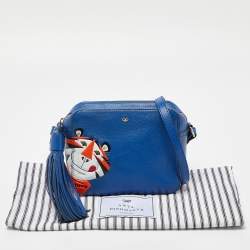 Pre Owned Anya Hindmarch Blue Leather Tony the Tiger Frosties Crossbody Bag