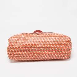 Pre Owned Anya Hindmarch Red/Orange Coated Canvas 'I Am A Plastic Bag' Tote