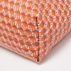 Pre Owned Anya Hindmarch Red/Orange Coated Canvas 'I Am A Plastic Bag' Tote