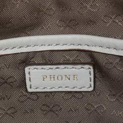 Pre Owned Anya Hindmarch Beige Raffia Zip Pouch