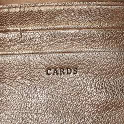 Pre Owned  Anya Hindmarch Gold Leather Tassel Georgiana Clutch 