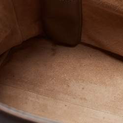 Pre Owned Anya Hindmarch Beige/Burgundy Leather Bathurst Top Handle Bag