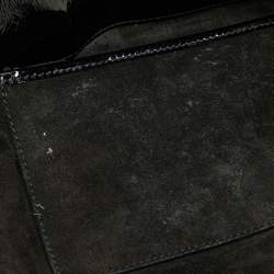 Pre Owned Anya Hindmarch Black Patent Leather Logo Hobo