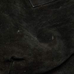 Pre Owned Anya Hindmarch Black Patent Leather Logo Hobo