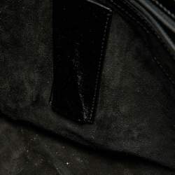 Pre Owned Anya Hindmarch Black Patent Leather Logo Hobo