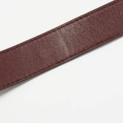 Pre Owned Anya Hindmarch Burgundy Leather Fold Over Tassel Crossbody Bag