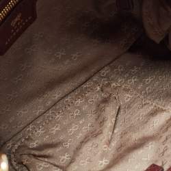 Pre Owned Anya Hindmarch Burgundy Leather Fold Over Tassel Crossbody Bag