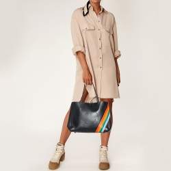 Pre Owned Anya Hindmarch Black Leather Tote