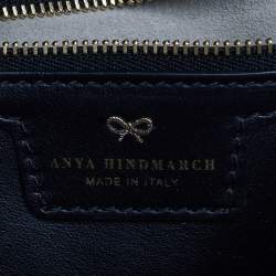 Pre Owned Anya Hindmarch Black Leather Tote