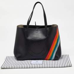 Pre Owned Anya Hindmarch Black Leather Tote