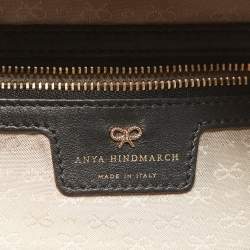 Pre Owned Anya Hindmarch Black Leather Mini Eyes Backpack