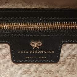 Pre Owned Anya Hindmarch Black Leather Mini Eyes Backpack
