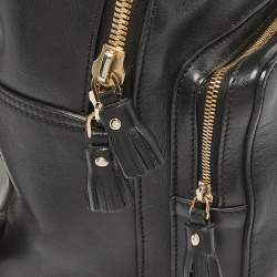 Pre Owned Anya Hindmarch Black Leather Mini Eyes Backpack