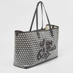Anya Hindmarch Charcoal Coated Canvas I Am A Plastic Bag Motif Tote