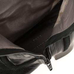 Pre Owned Anya Hindmarch Black Length Calf Length Boots Size 38