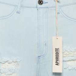Aphrodite Blue Light Wash Denim Distressed Jeans S