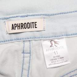 Aphrodite Blue Light Wash Denim Distressed Jeans S
