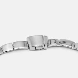 مملوكة مسبقًا APM Monaco Cobblestone Motif Cubic Zirconia Sterling Silver Necklace Earring Set