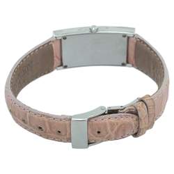 Pre Owned AquaMarin Pink Stainless Steel & Leather Ruby Avalon Women's Wristwatch 21 mm