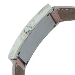 Pre Owned AquaMarin Pink Stainless Steel & Leather Ruby Avalon Women's Wristwatch 21 mm