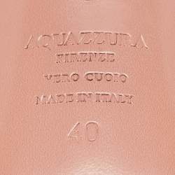 Pre Owned Aquazzura Pink Suede Disco Ankle Wrap Sandals Size 40