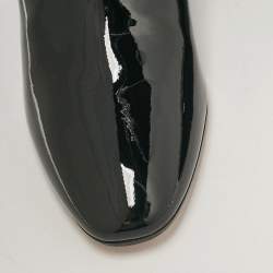 Aquazzura Black Patent Leather Ankle Length Boots Size 41
