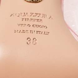 Pre Owned Aquazzura Pink PVC and Leather Seduction Slingback Pumps Size 38
