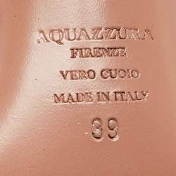 Pre Owned Aquazzura Black Suede Ankle Strap Sandals Size 39