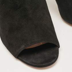 Aquazzura Black Suede Viola Ankle Length Boots Size 40