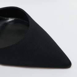 Aquazzura Black Grosgrain Crystal Embellished Comet Pumps Size 36
