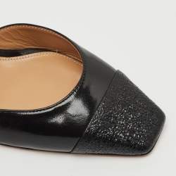 Pre Owned Aquazzura Black Leather French Flirt Ankle Strap Pumps Size 37