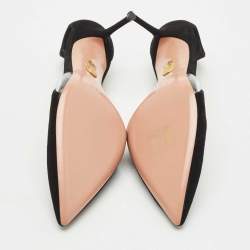Pre Owned Aquazzura Black Suede Dangerous Liaisons Pumps Size 39.5