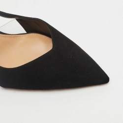 Pre Owned Aquazzura Black Suede Dangerous Liaisons Pumps Size 39.5