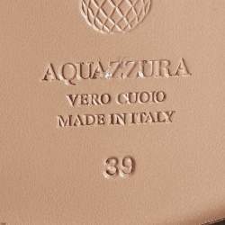 Pre Owned Aquazzura Black Suede and Grosgrain Martin Loafers Size 39