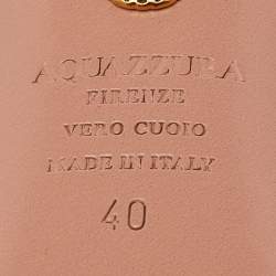 Pre Owned Aquazzura Transparent/Silver PVC and Leather Temptation Crystal Slingback Pumps Size 40